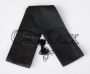 Funda de volante en piel lisa y perforada negra para coser